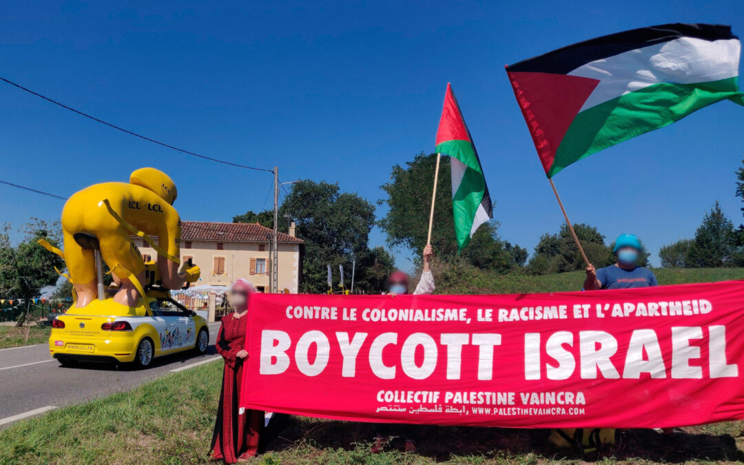 Plus de 100 organisations appellent au boycott de l’équipe « Israël Premier Tech » au Tour de France 2022 !