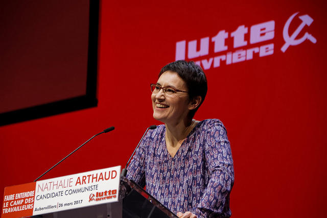 Nathalie Arthaud, candidate Lutte ouvrière à la présidentielle, répond à la campagne #Palestine2022