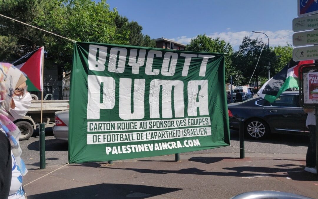 Contre l’apartheid israélien, la campagne #BoycottPUMA se développe à Toulouse