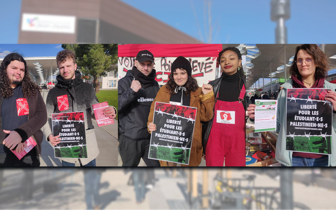 Aux élections de l’Université Toulouse Jean Jaurès, des organisations étudiantes soutiennent la campagne #FreePalestinianStudents