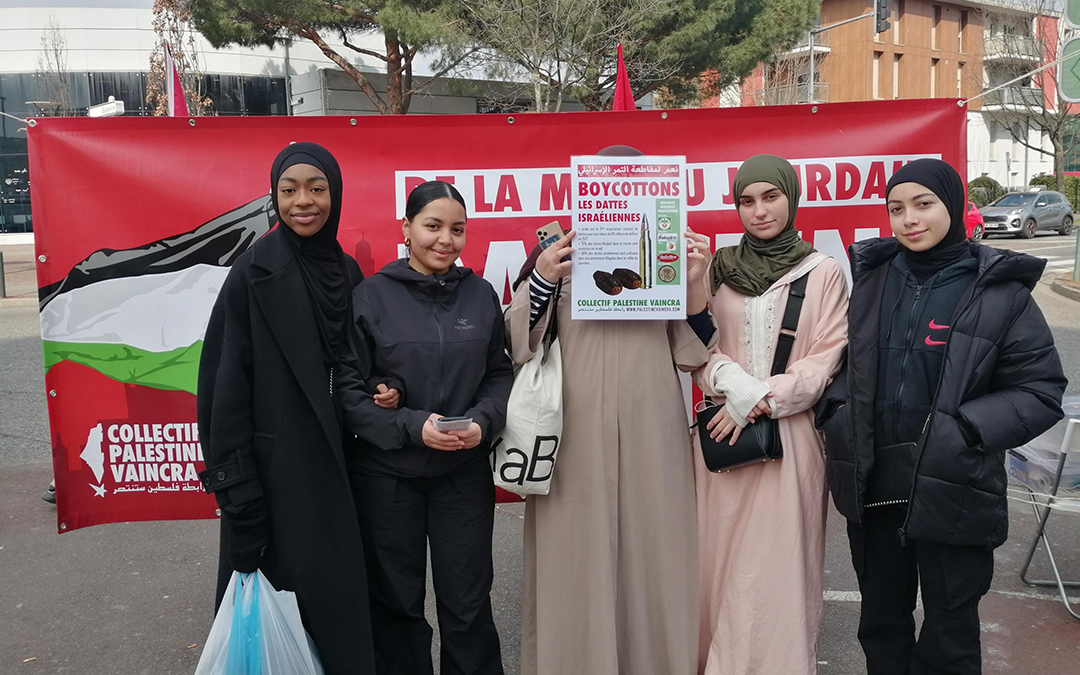 Dans le quartier de Bagatelle à Toulouse, mobilisation pour le boycott des dattes israéliennes