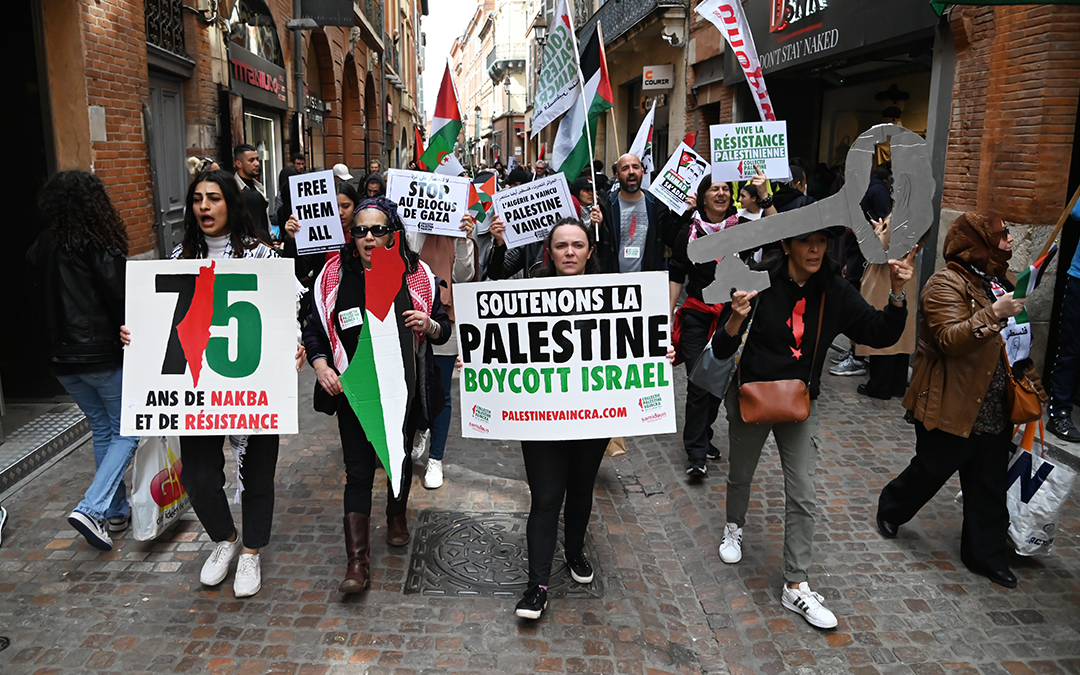 Un Palestine Tour dans le centre-ville de Toulouse pour commémorer 75 ans de Nakba et de résistance !