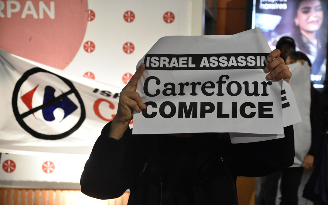 #BoycottCarrefour : Action à Toulouse pour dénoncer la complicité de Carrefour avec Israël
