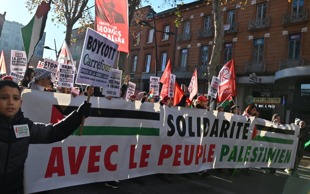 Samedi 9 mars à Toulouse, rejoignez la manifestation en soutien à Gaza et toute la Palestine !