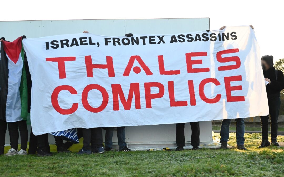 A Toulouse, une action dénonce la complicité de Thalès avec le génocide à Gaza